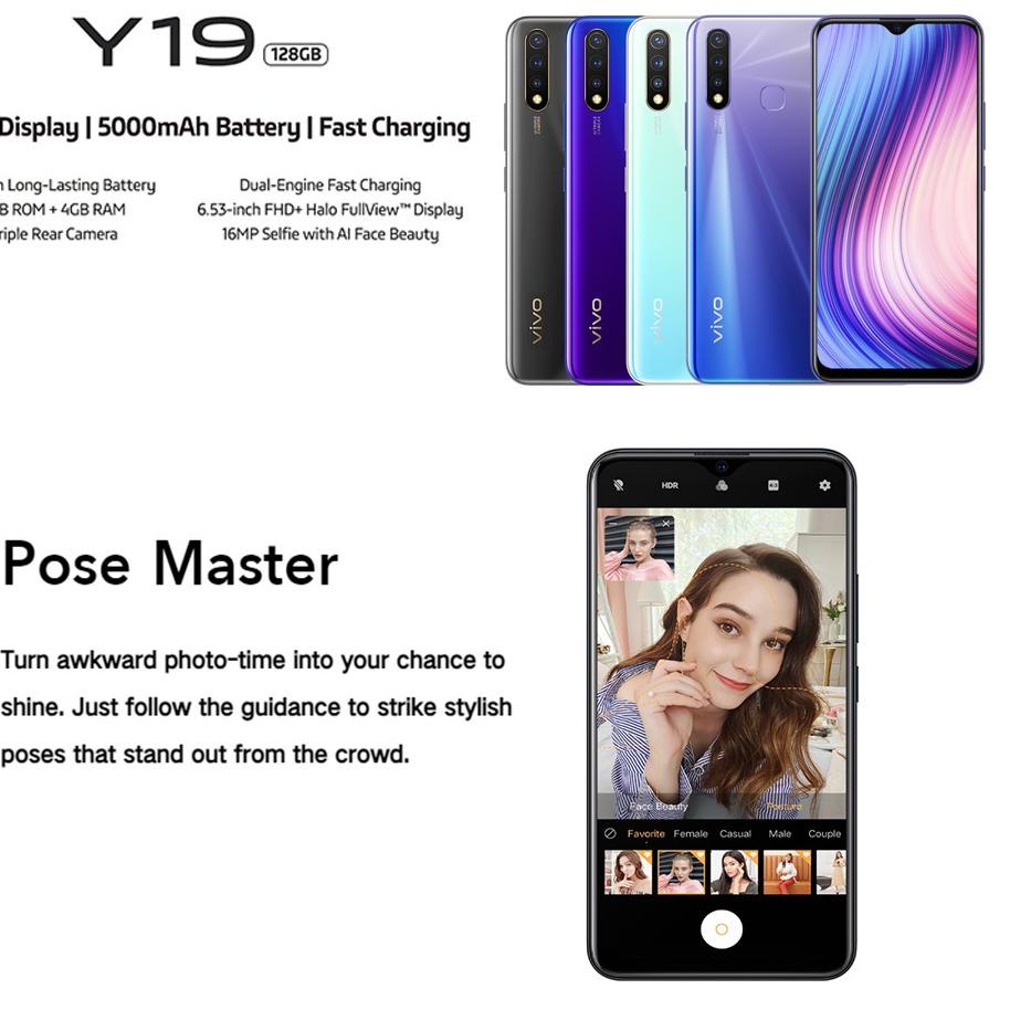 g5G0s--hp vivo Y19 RAM 8/128 16MP+16MP+8MP baru handphone smartphone