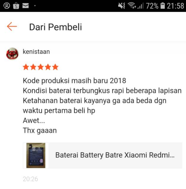 Baterai Battery Batre Xiaomi Redmi Note 3 Note 3 Pro BM 46  BM46 Original