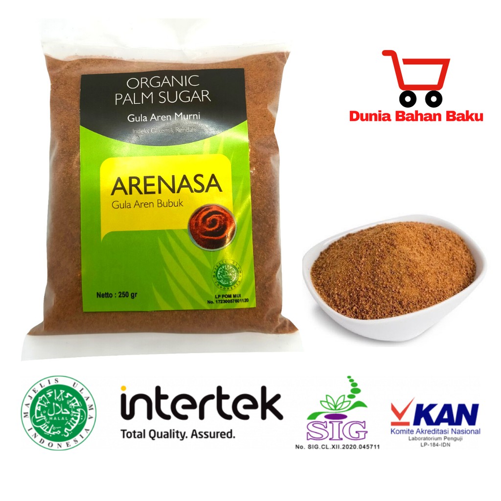 250/500 g Gula Aren Bubuk / Arenga Sugar Organik / Brown Sugar