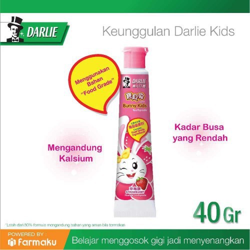 Darlie Bunny Kids Strawberry Pasta Gigi 40 g