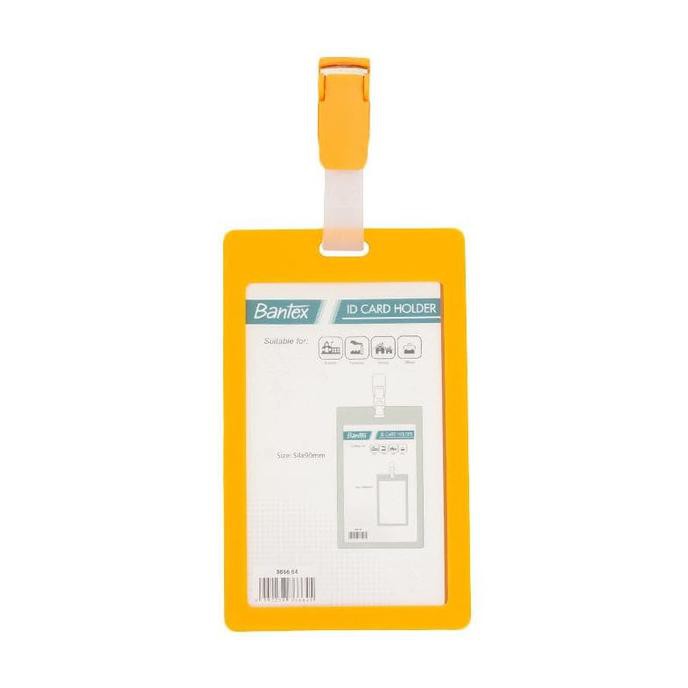 

Termurah Id Card Holder 54 X 90 Mm Potrait + Clip Bantex 8866-64 Mango Offic