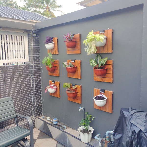 pot dinding rak pot tanaman pot tanaman kayu