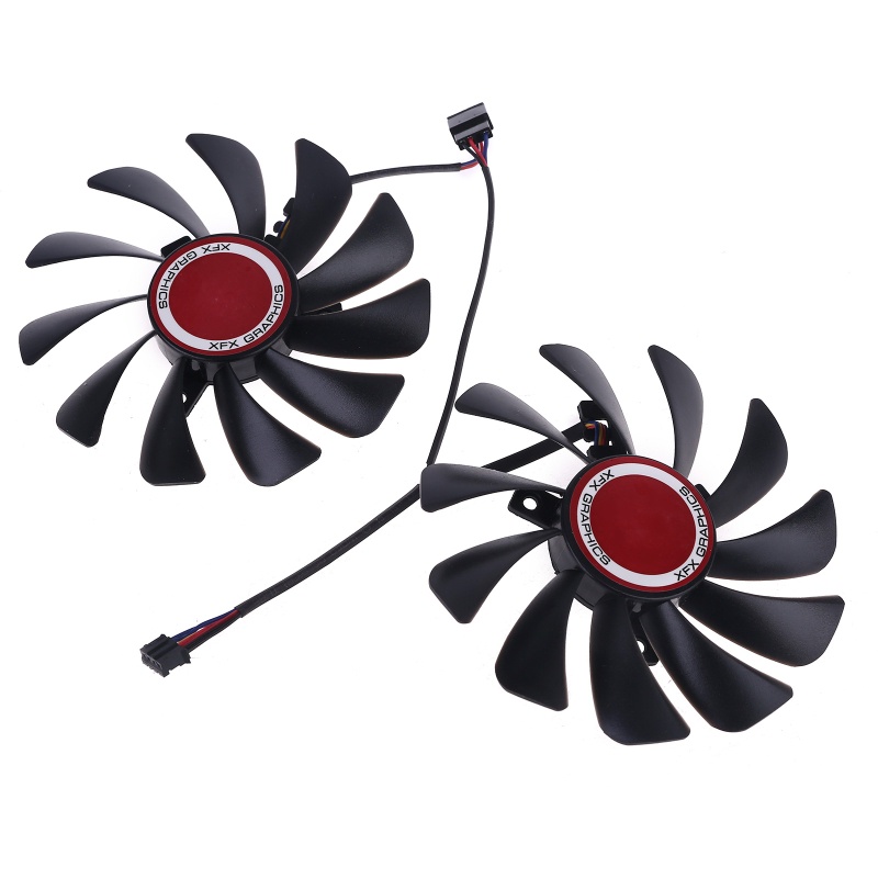 Bt 2pcs 95mm FDC10U12S9-C CF1010U12S Cooler Fan Ganti Untuk XFX Radeon RX580 RX590 Graphics Card Cooling Fan