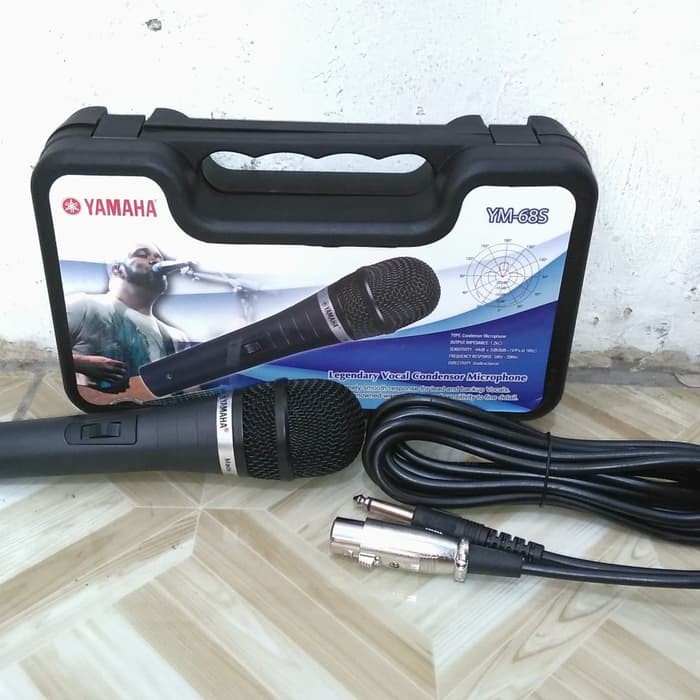 Yamaha Mic Karaoke Kabel YM-68S Microphone Vocal Profesional Suara Mantap