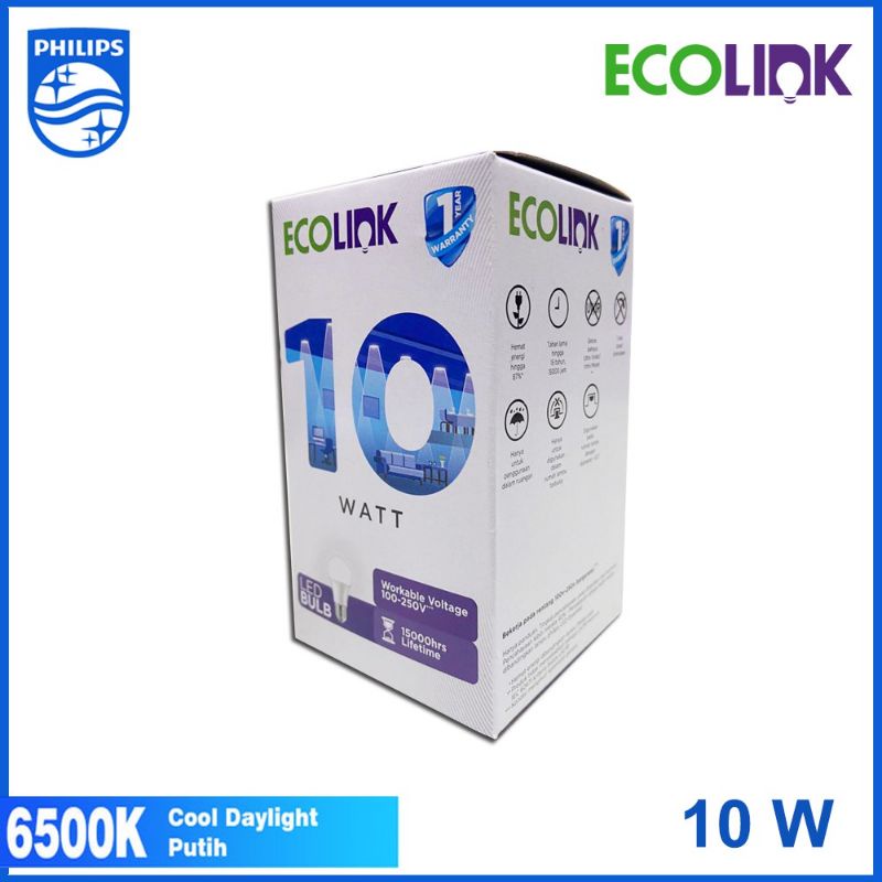 Lampu LED ECOLINK 10 Watt Putih