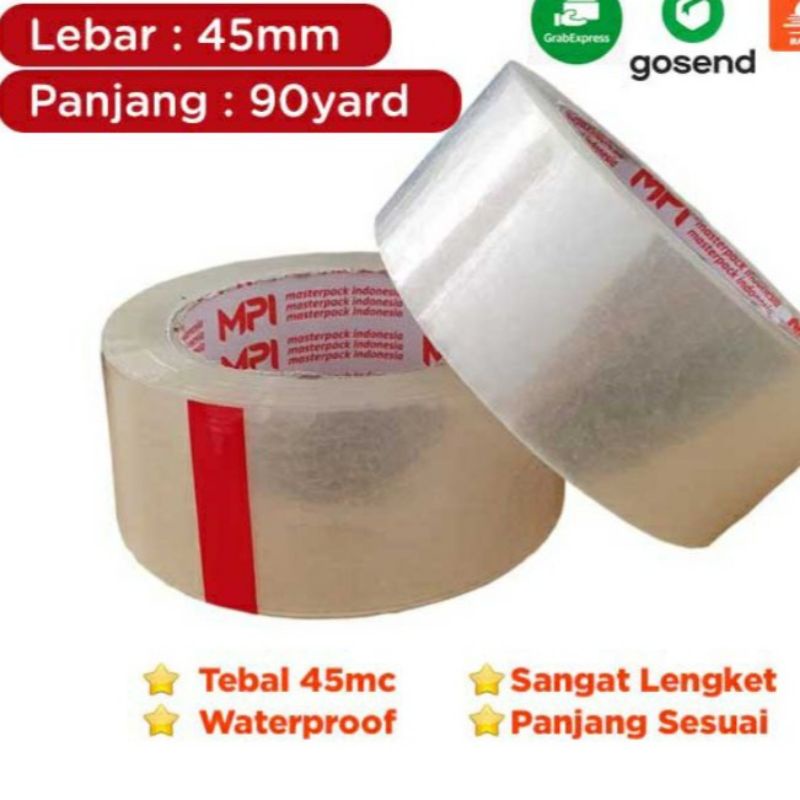 Lakban Bening MPI isi 1 Roll 45mm × 90 Yard