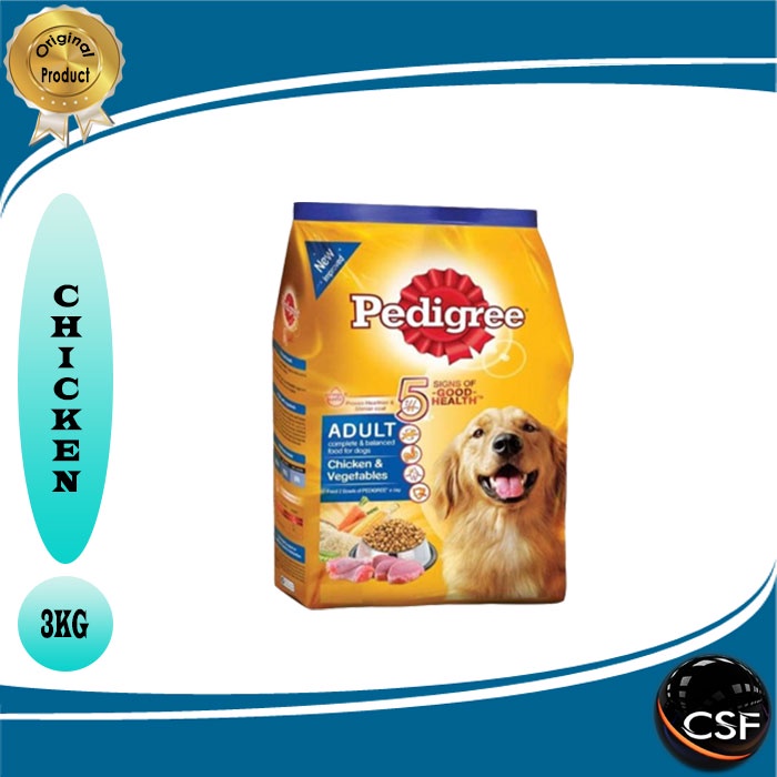 Makanan Anjing Pedigree 3kg ALL VARIAN