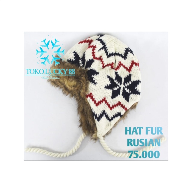 Topi Bomber Rusia Bulu Winter Hat Russian Musim Dingin