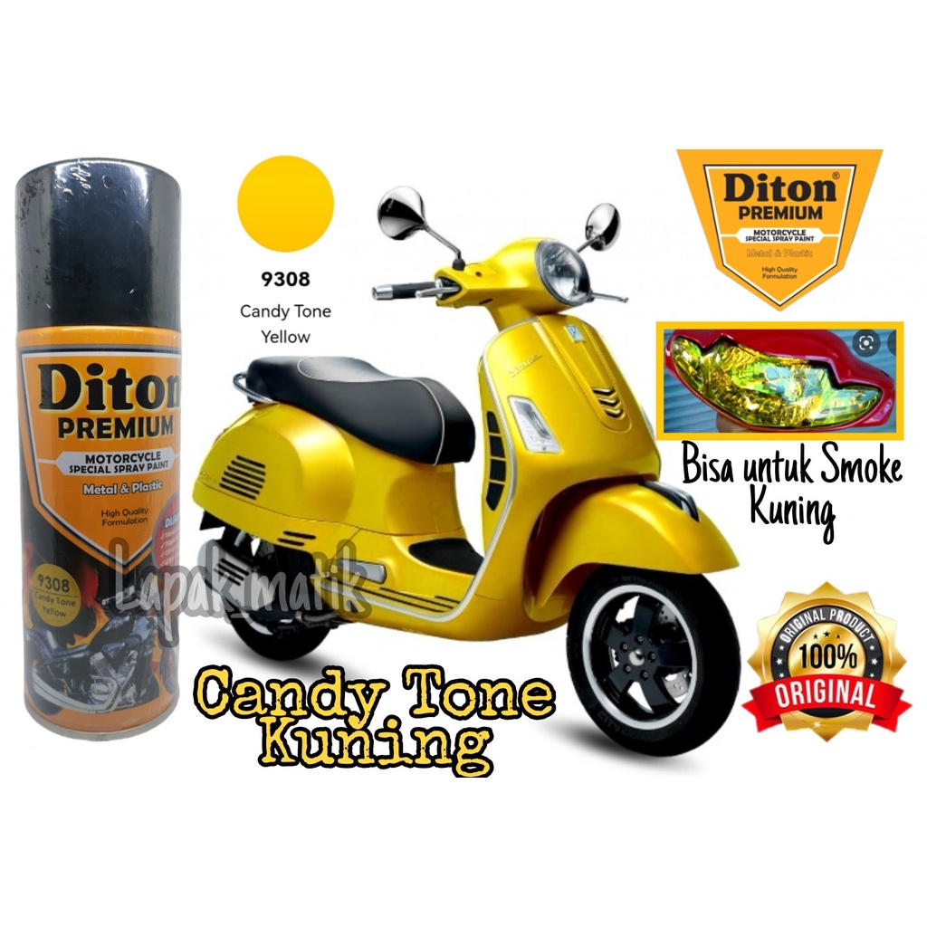 Pilok DITON PREMIUM Candy Tone YELLOW 9308 KUNING CANDY 400ML