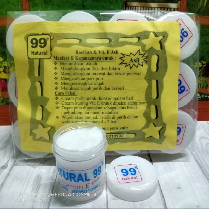 Cream Natural 99 Siang / Malam Ecer