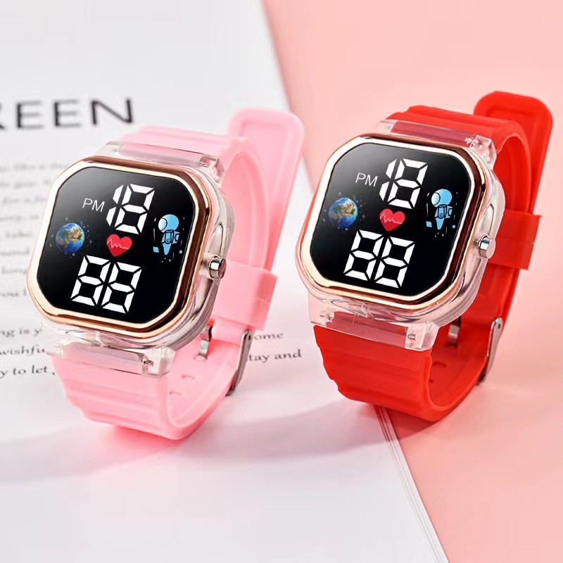 Jam Tangan LED Digital Pria Wanita Rubber - Electronic Watch Fashion Couple Anak Remaja Murah