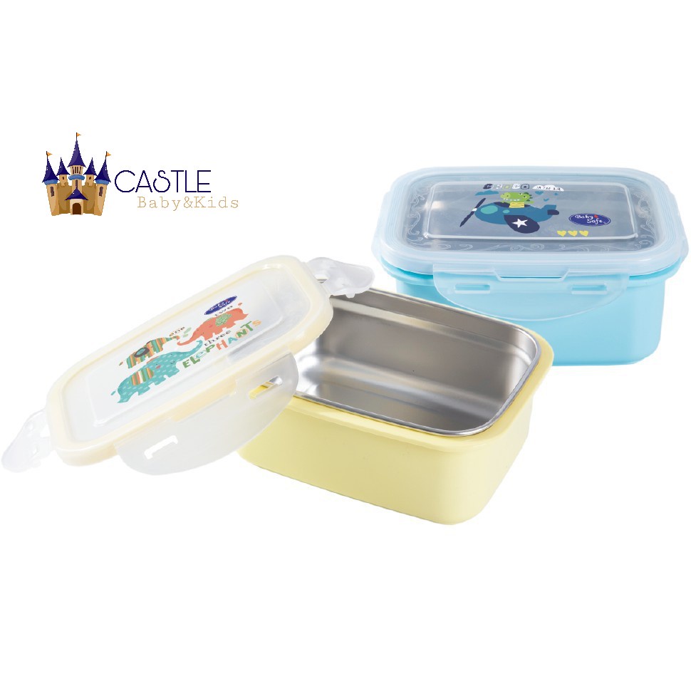 Castle - Baby Safe Lunch Box SS009 - Stainless Steel Lunch Box 360ml / Tempat Makan Anak