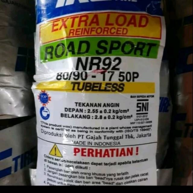 Ban Luar Tubeless 80 90 17 NR92 IRC