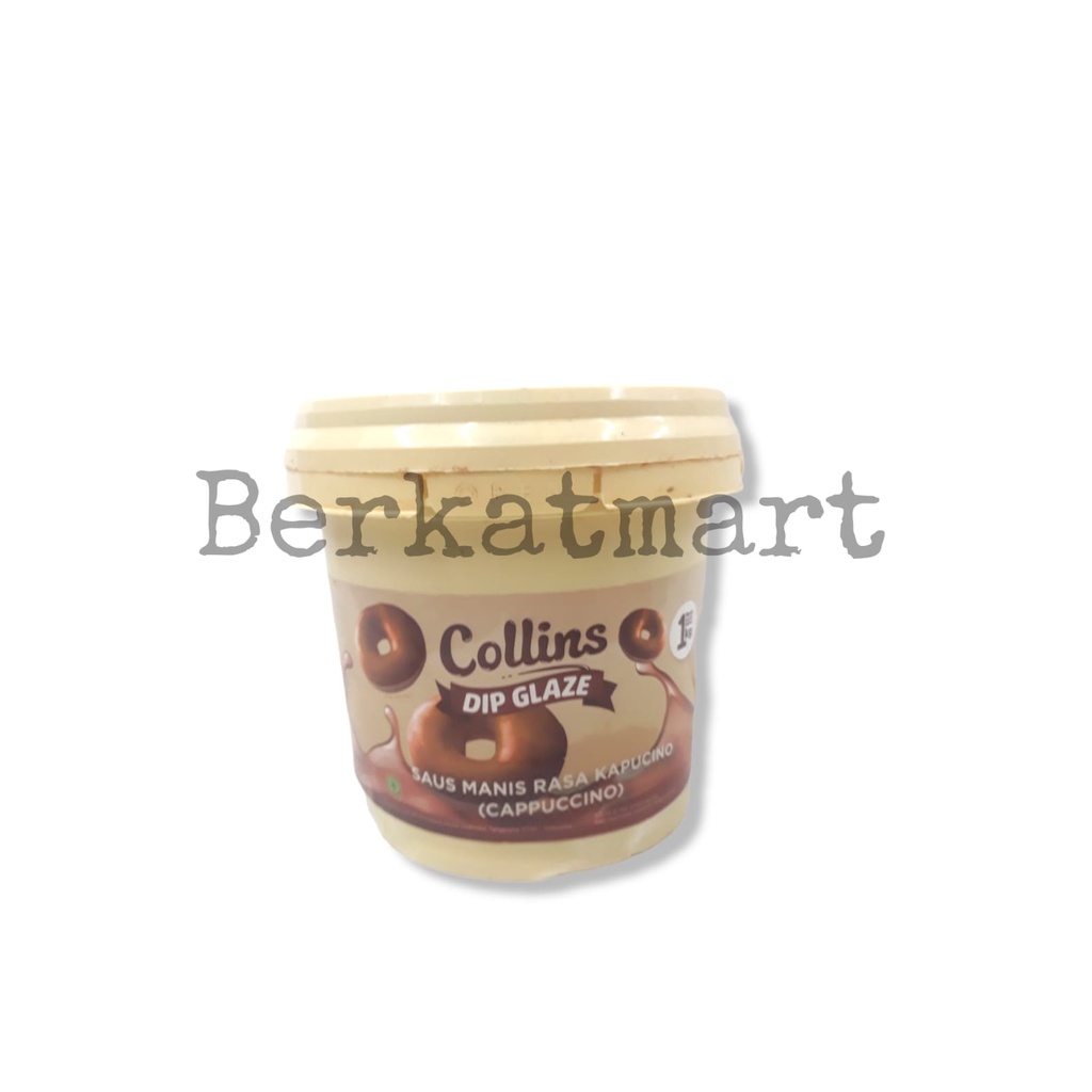 COLLINS CAPUCCINO Dip Glaze 1 Kg Coklat Cair Topping Donat Piscok Halal - Capuccino