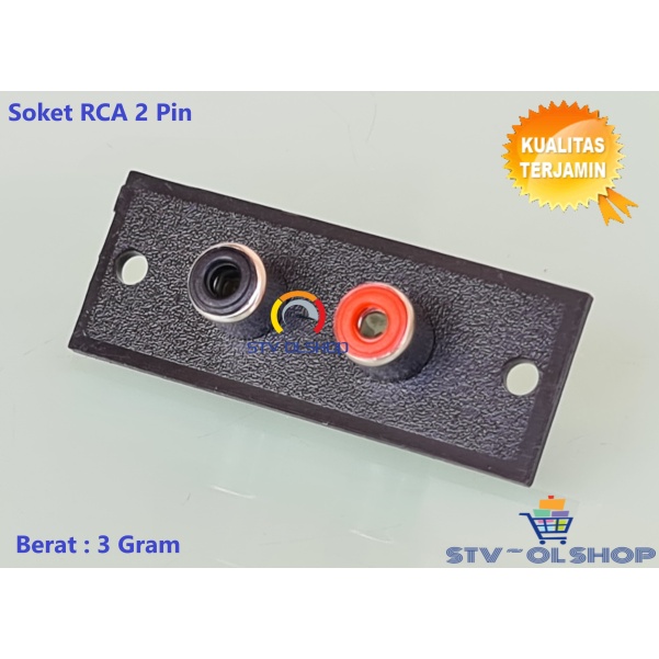 Soket RCA 2 Pin / Terminal Soket RCA merah hitam