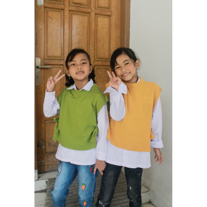YoungStore.com Vest Rajut Tali Anak Perempuan Rompi Rajut Andin Tali Pinggir Anak Perempuan Untuk Um