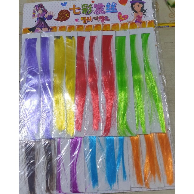 Mainan anak rambut palsu warna warni