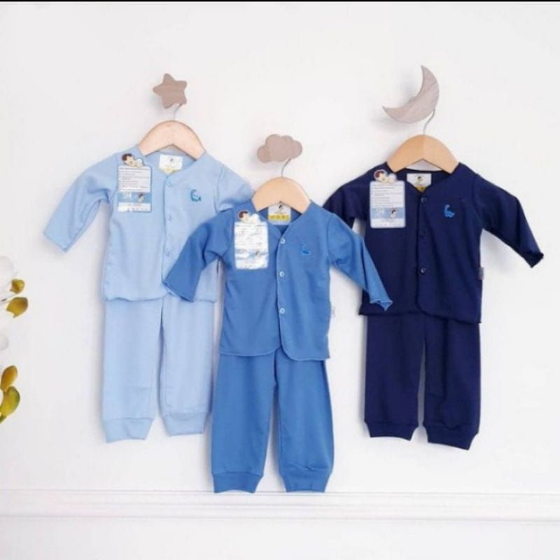 3stel_baby hai setelan panjang bayi polos boy &amp; girl 0-6 bulan/ setelan panjang baby hai polos new born