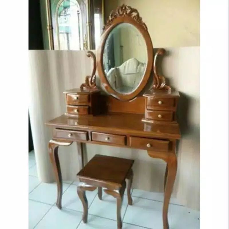 Meja rias Kartini / Tolet Kartini kayu jati