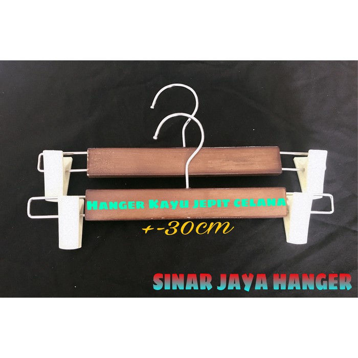 Hanger Jepit Kayu | Gantungan Kayu Jepit Untuk Celana Dan Pakaian /pcs