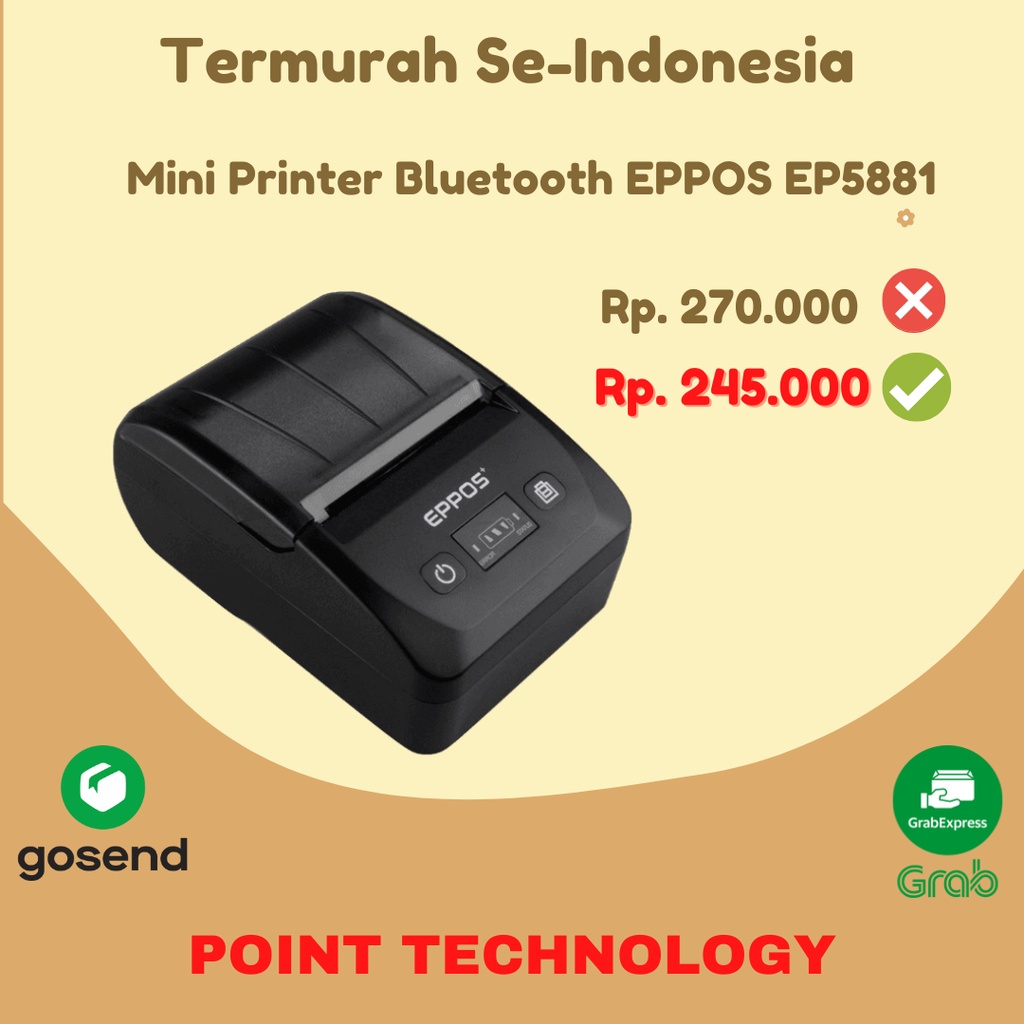 Mini Printer Bluetooth EPPOS EP5881 cetak resi