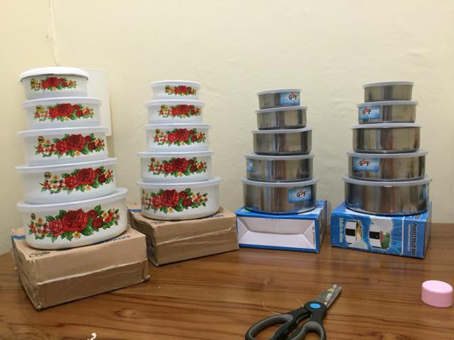 Mixing Bowl Set Maspion (5pcs) / Rantang Makanan 5 Susun