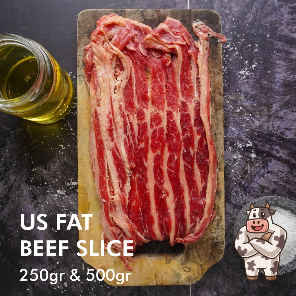 Daging Sapi Slice Fat US Premium Import / Beef Slice Shortplate Yoshinoya BBQ Suki (250GR/500GR/1KG)