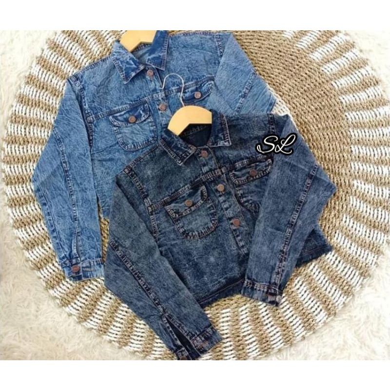 JAKET JEANS CROP OVERSIZE / JAKET JEANS CROP JUMBO / JAKET JEANS JUMBO WANITA / JAKET CROP RAWIS JUMBO