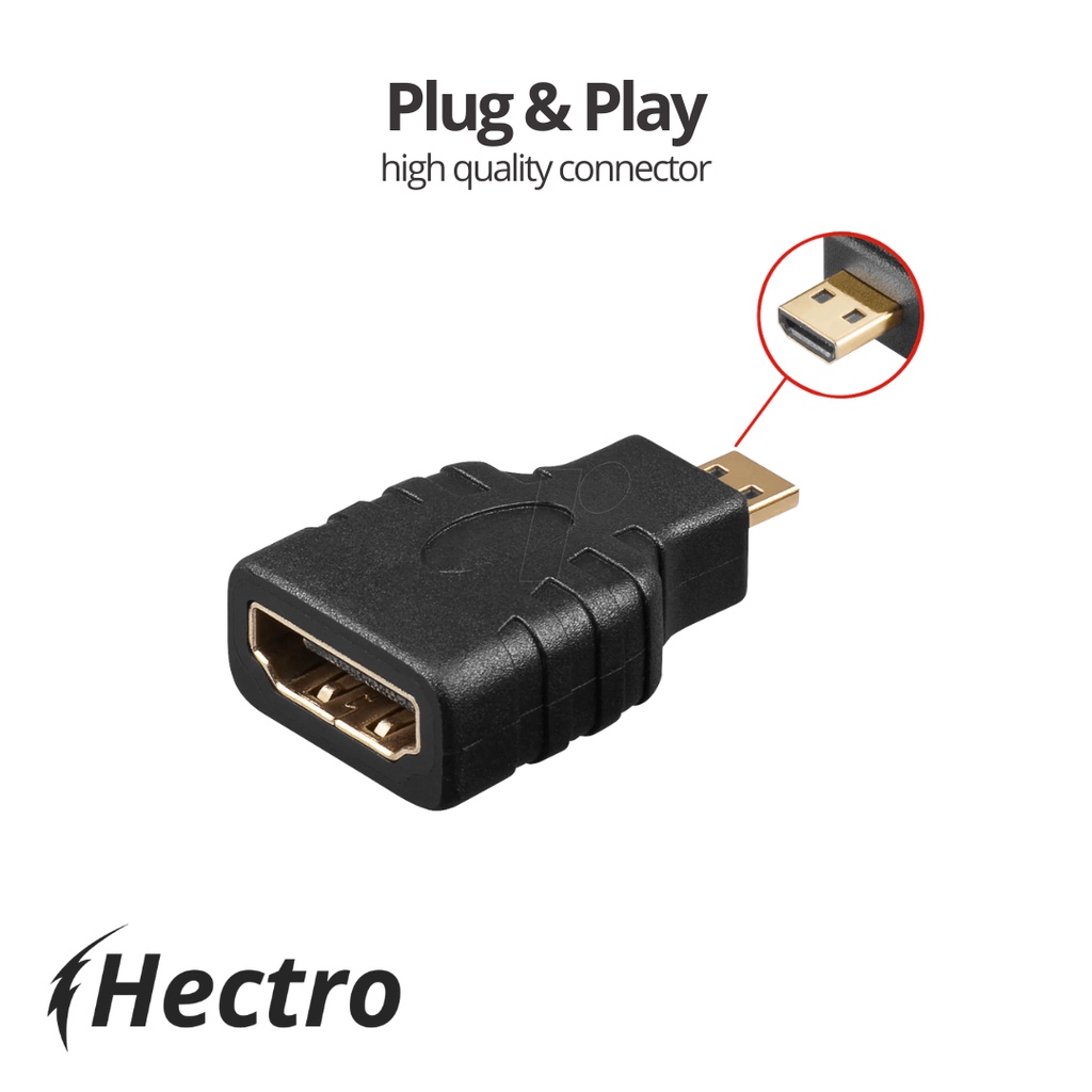 HECTRO GENDER HDMI TO MICRO HDMI / KONEKTOR HDMI KE MICRO HDMI