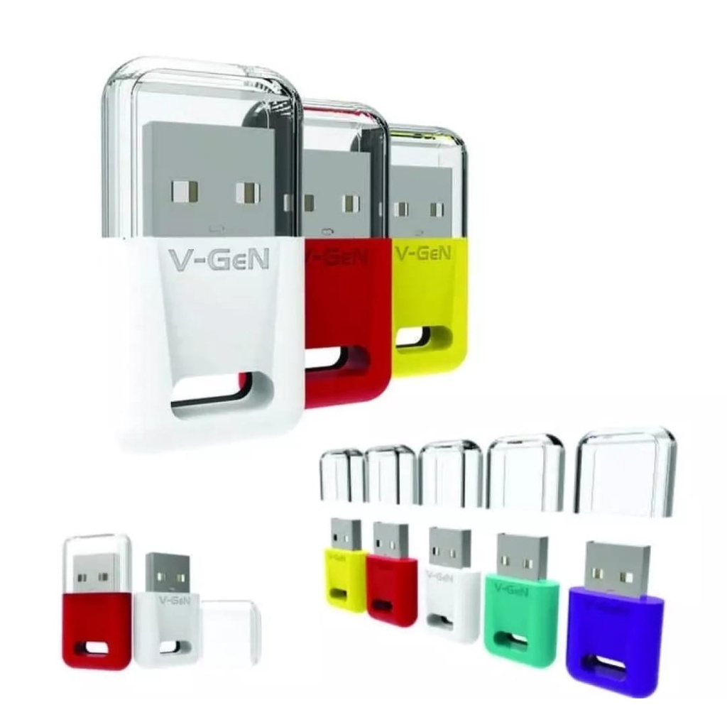 Flashdisk USB V-Gen Series Atom 2.0 Plug&amp;Play 8GB-16GB-32GB-64GB-128GB Flash Drive USB Drive 2.0 Flash Drive V-Gen Original-Flash Disk V-GEN-Flash Drive USB V-Gen-USB Flashdisk Penyimpanan Data Dan Lain-lain Original