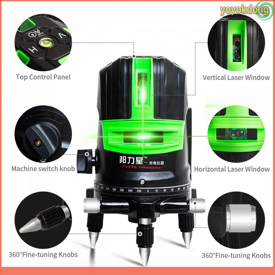 GS8 Self Leveling Projector Green Laser 2 Line RegeMoudal SPY003 Hijau