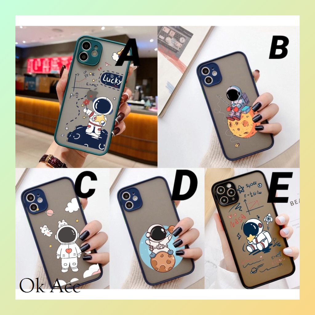 Casing Motif NASA Lucu AA11 for Infinix Hot 8 9 10 10s 10t 11 11s NFC 12 12i Play Note 7 Lite Smart 4 5 6 6+ HD