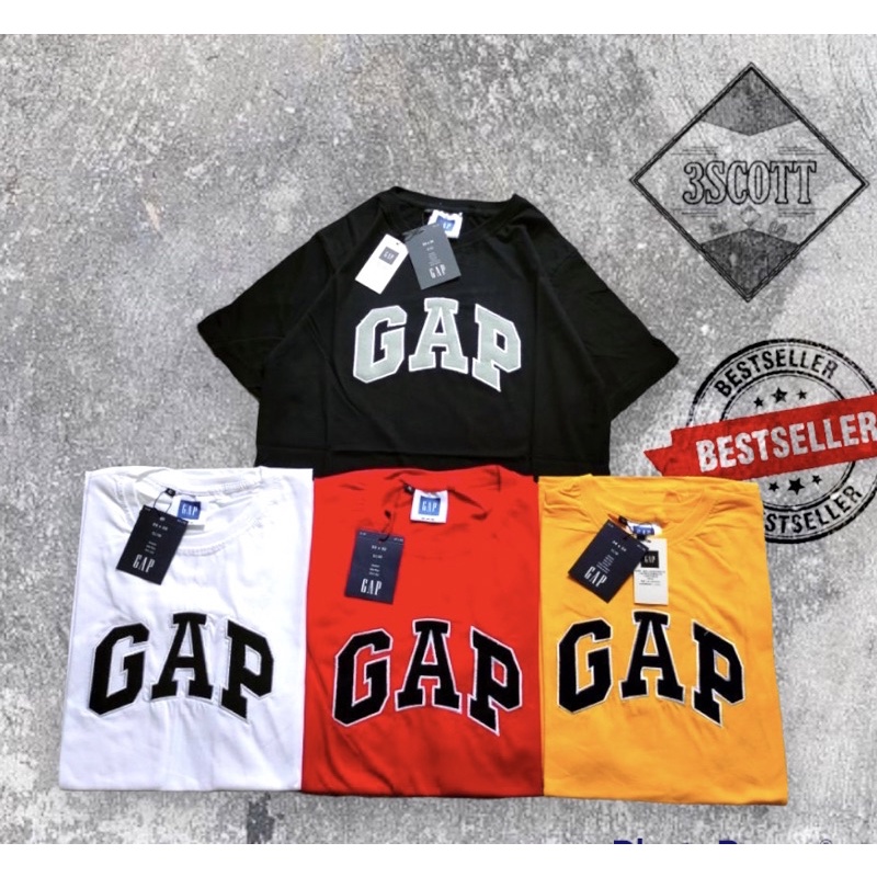 KAOS GAP - BORDIR HITAM FULLTAG MIRROR 1:1 ORIGINAL QUALITY OVERSIZE