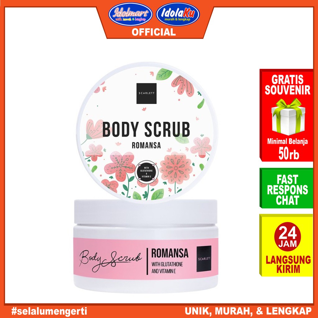 IDOLAKU Scarlett Whitening Body Scrub Romansa 250ml