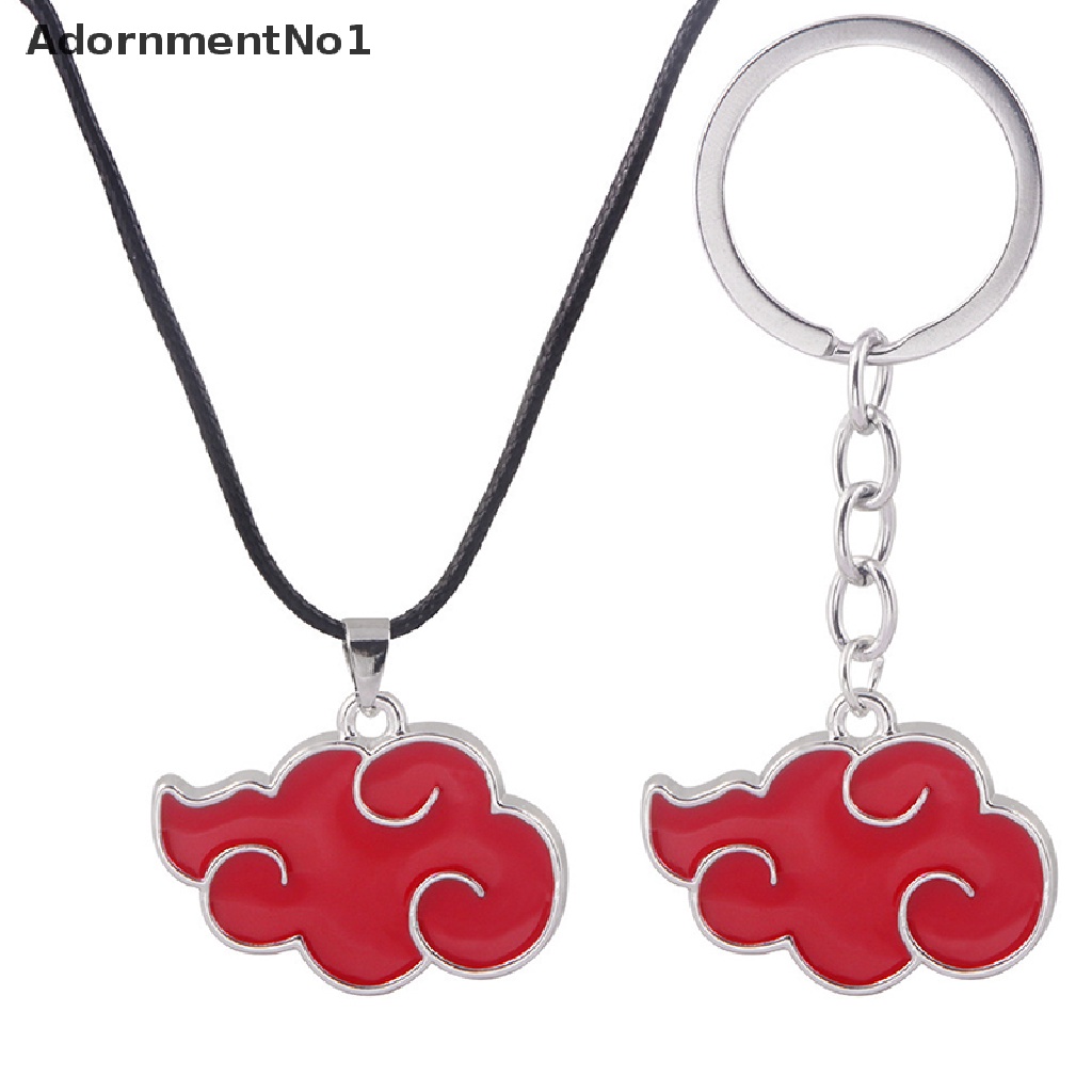 (AdornmentNo1) Kalung Rantai Dengan Liontin Bentuk Kartun Anime Jepang Akatsuki Untuk Unisex