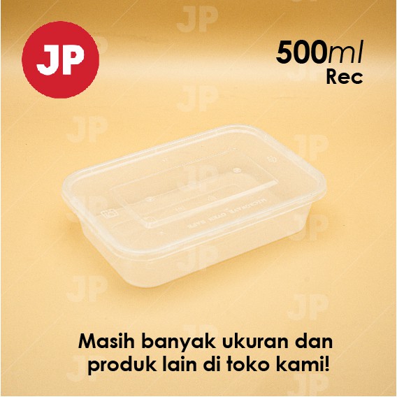 Kotak Makanan Plastik Thinwall Persegi REC 500ml (ISI 5)