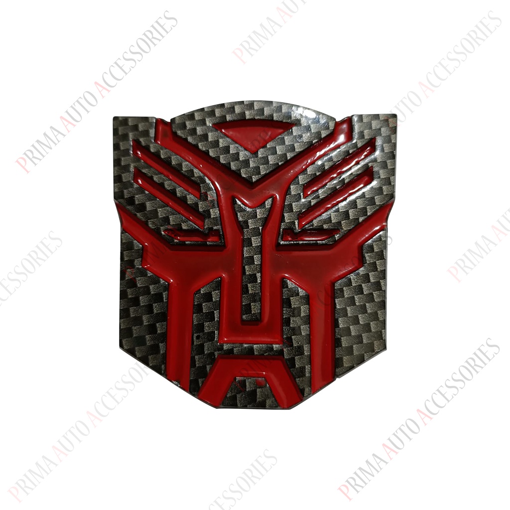 Emblem Mobil Transformers Baik / Autobots Carbon