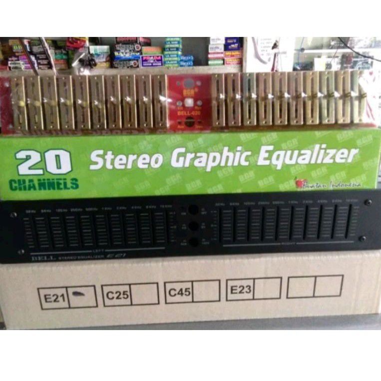 Kit equalizer 20chanel stereo bell plus box bell