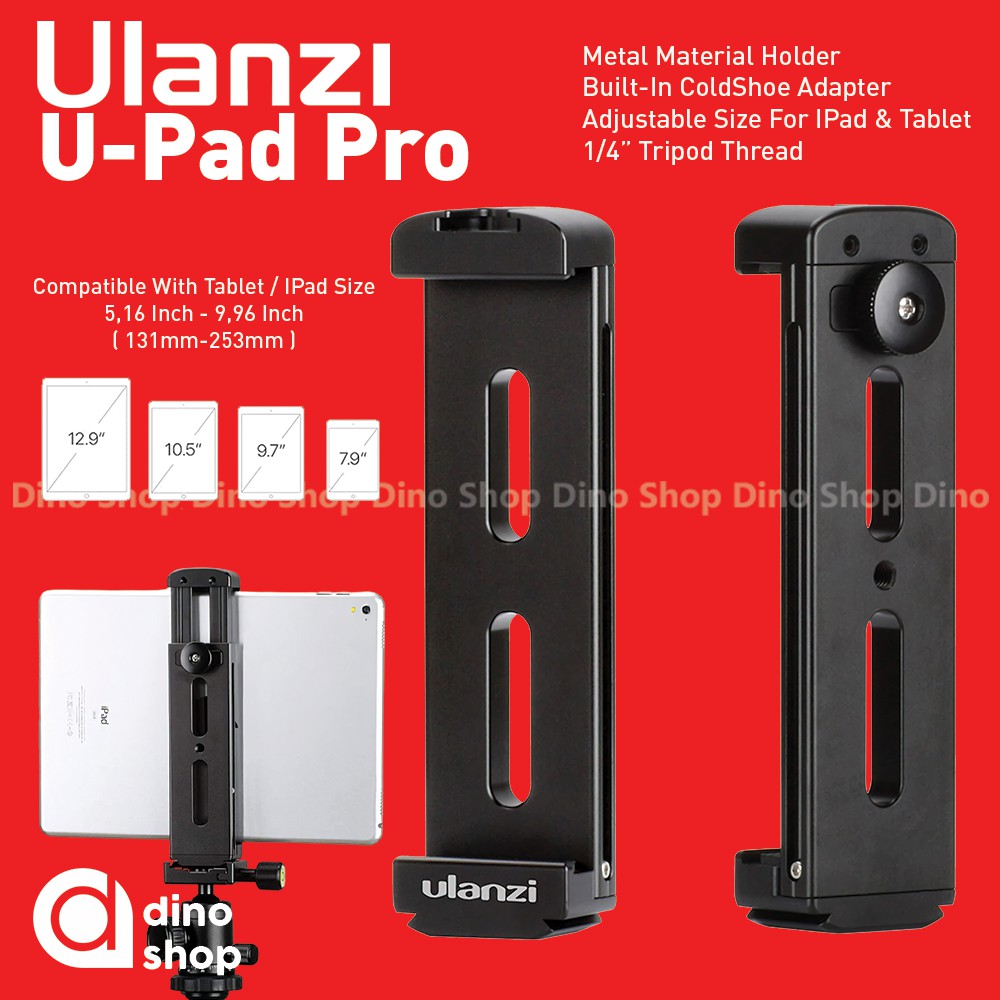 ULANZI U-Pad Pro Metal Tablet Holder Tripod Mount with