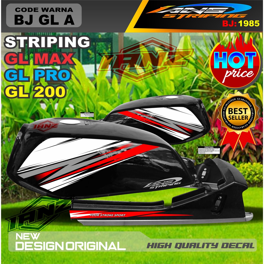 CUSTOM STIKER LIST GL MAX GL PRO GL 100 NEW DESAIN / STIKER GL VARIASI TERBARU / STRIPING GL TERMURAH / COSTUM STRIPING GL TERMURAH