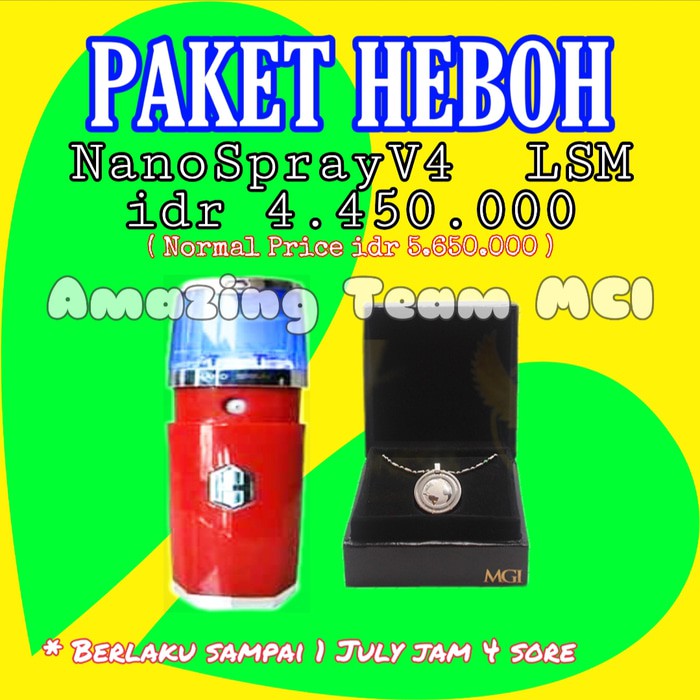 Paket Nano Spray V4 Kalung Pendant LSM ORIGINAL RESMI