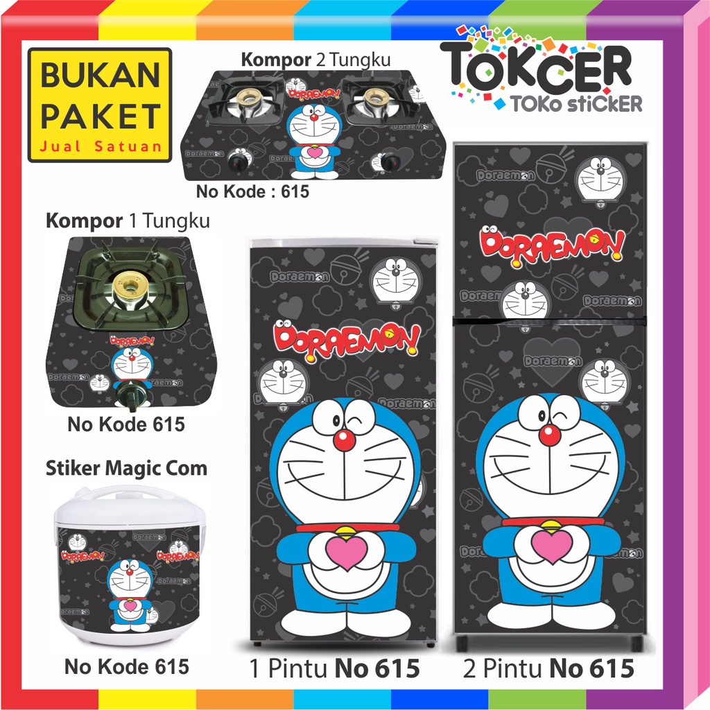 Stiker Kulkas / Stiker Magicom/ Stiker Kompor Motif DORAEMON