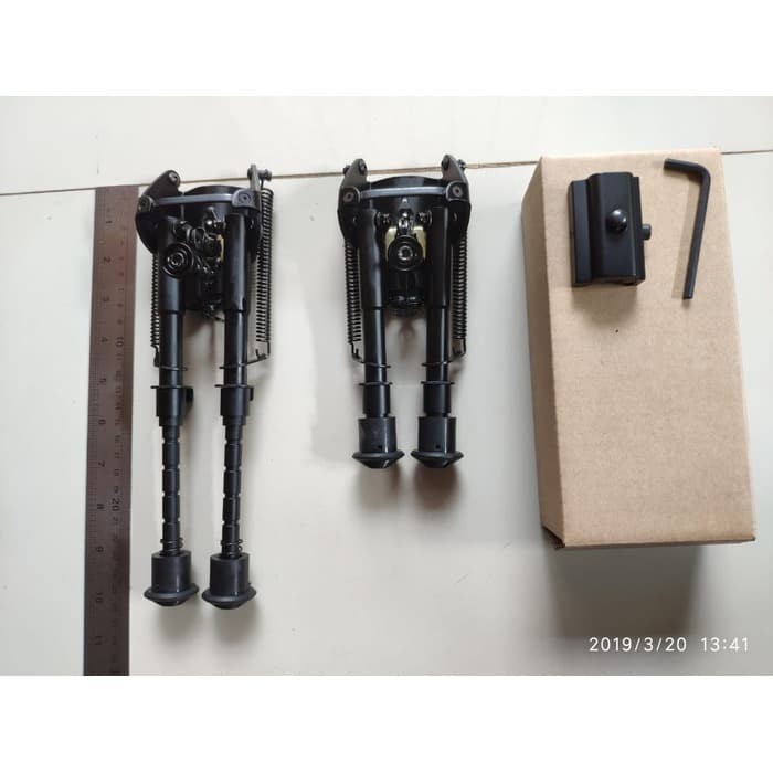 BIPOD HARRIS 25 CM + ADAPTER RAIL TERMURAH