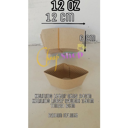 Sleeve paper cup lebar 12oz sleve paper jaket penahan holder cup kopi panas [bisa custom]
