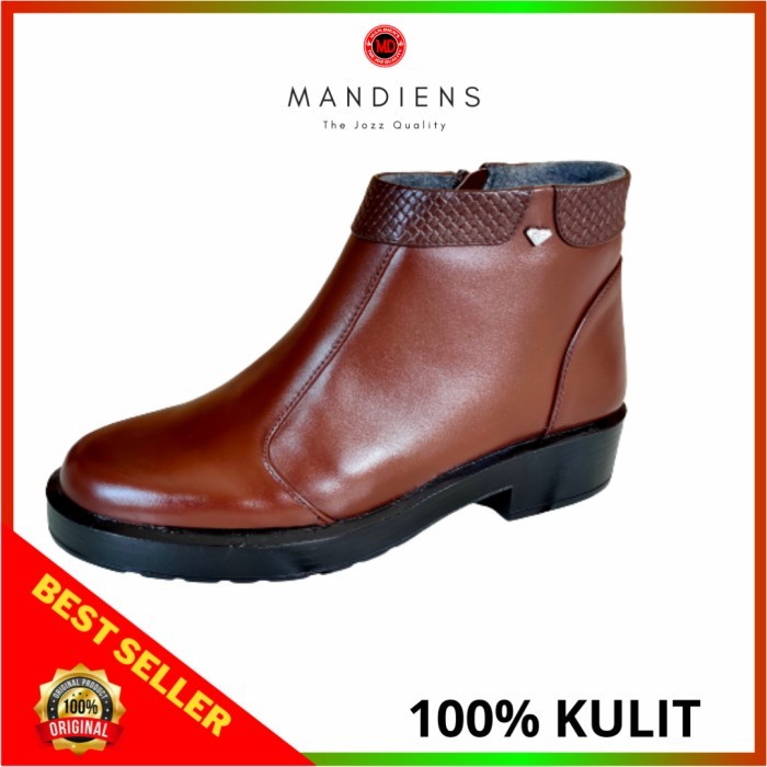 Medali - Sepatu Boots PDH Wanita Model Pdl Sus Hels Tinggi 3 CM - Sepatu PDH Polwan Secwan Bhayangkari Kowad Heels Wanita Kerja Resmi Boot Fashion Terbaru Kualitas Original Branded Boot Huitam Cokelat Putih