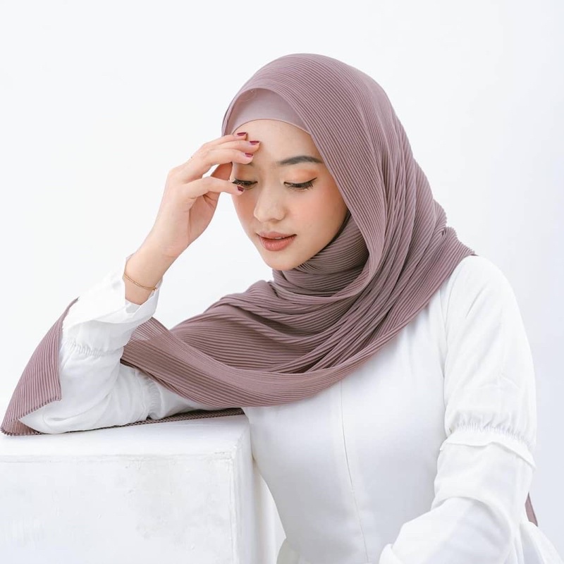 Pashmina Plisket Shawl Pashmina Plisket Diamond Full Tanpa Garis Tengah 180x75-2