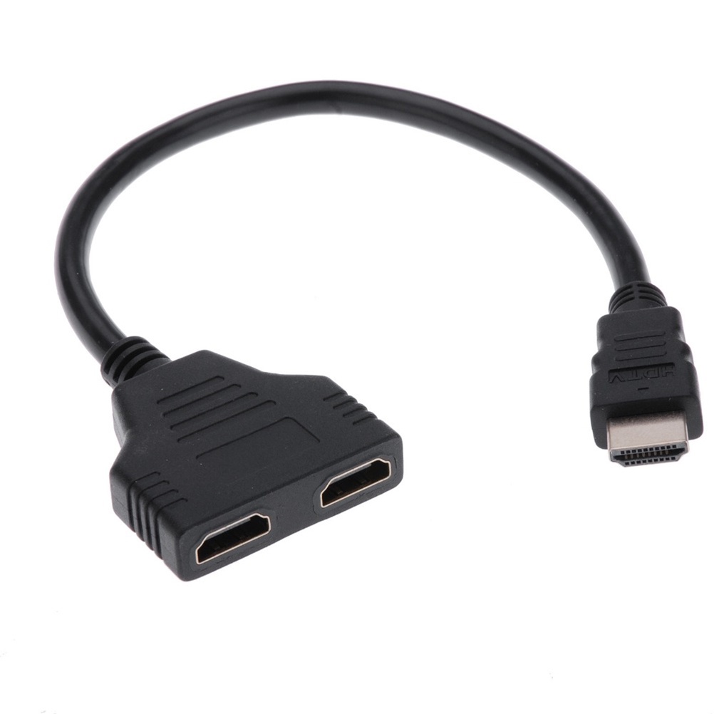 {LUCKID}1080P HDMI Port Male to 2Female 1 In 2 Out Splitter Cable Adapter Converter Home