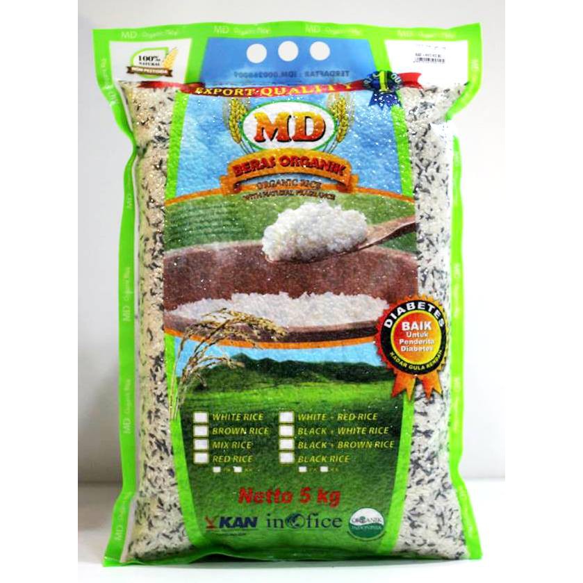 

Beras Organik MD Beras Mix Hitam + Putih 5kg / Beras Sehat / Organic Rice