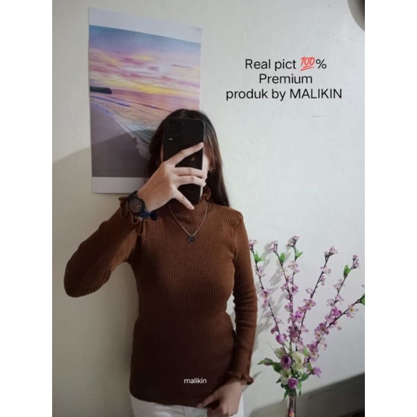 TERMURAH!!! DAISY CURLY SWEATER / SWEATER KRIWIL MALIKIN Atasan Pakaian Rajut Wanita