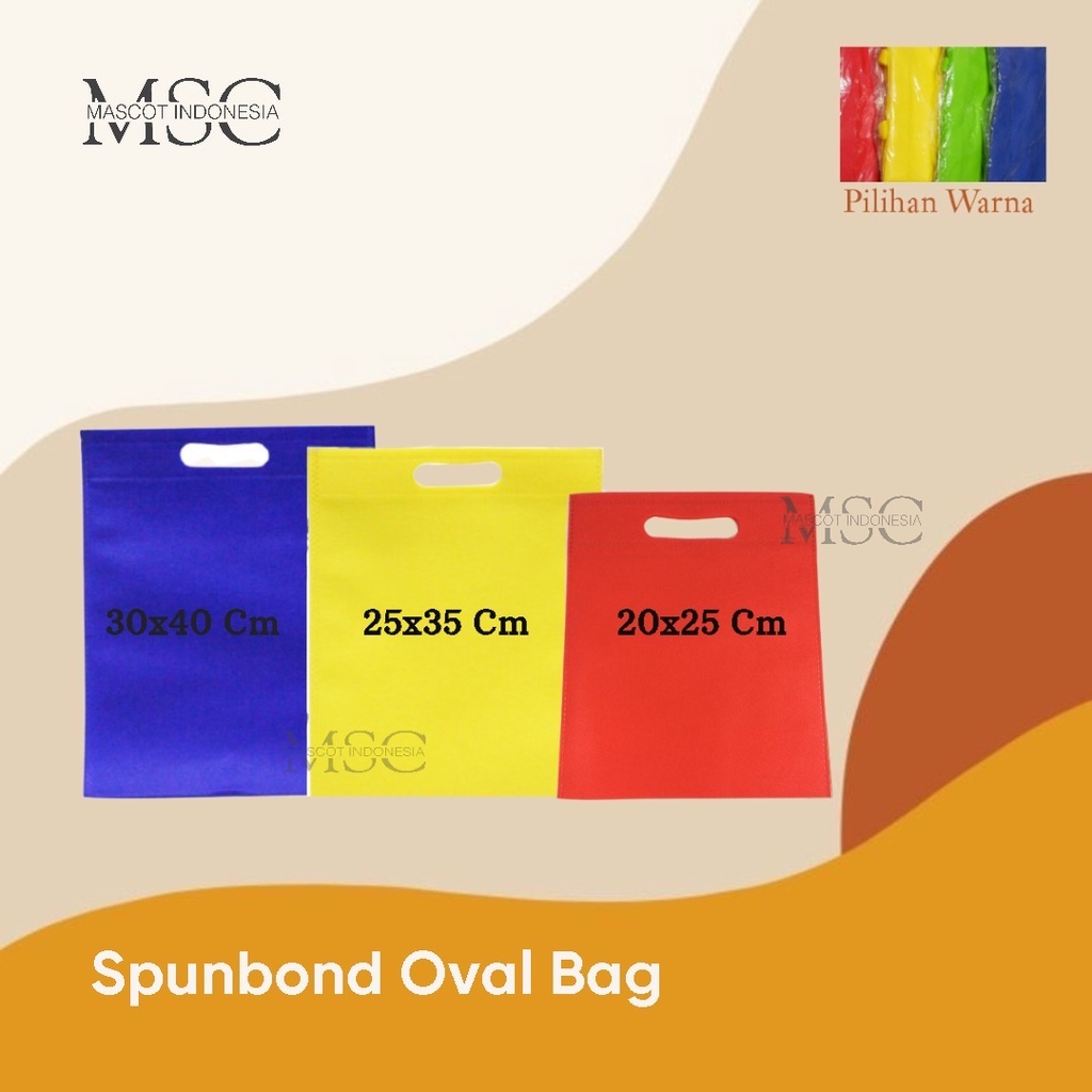 

Lusinan |Goodie Bag | Tas Kain Spunbond Oval bag 20 x 25
